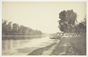 بدون عنوان ، ج. 1850. [أشجار بالقرب من الماء في حديقة بوا دو بولوني في باريس]. بواسطة تشارلز مارفيل