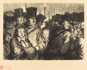 Boulevard du Temple في منتصف الليل بواسطة شارل موران بعد Honoré Daumier