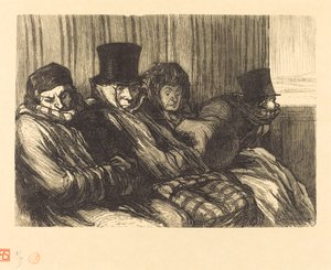 قطار ممتع بواسطة شارل موران بعد Honoré Daumier