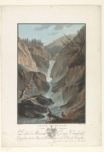 نهر ووترفال فان دي آري سقوط الآر فوق Gutdannen (العنوان على الكائن) مناظر رائعة لجبال سويسرا (عنوان السلسلة) بواسطة تشارلز ملكيور ديسكورتيس
