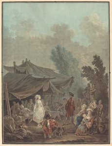 Noce de Village (زفاف القرية) بواسطة Charles Melchior Descourtis بعد نيكولا أنطوان توناي