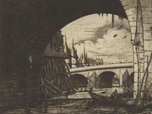 الممر ، بونت نوتردام ، باريس ، 1853. بواسطة تشارلز ميريون
