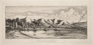 صيد السين من نقطة حرق الفحم ، أكاروا ، شبه جزيرة بانكس ، 1845 ، 1863. بواسطة تشارلز ميريون