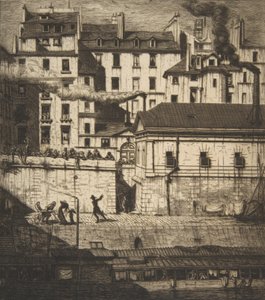 الجنازة ، باريس لا مورغ ، 1854. بواسطة تشارلز ميريون