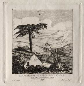 كوخ المستوطن الجندي القديم في أكاروا 1845 بواسطة تشارلز ميريون
