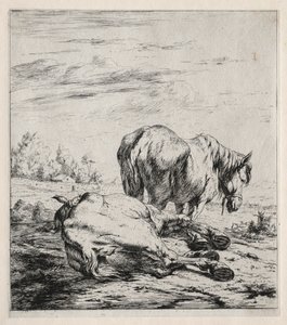 الحصانان ، 1850. بواسطة تشارلز ميريون