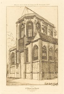 Chevet de St. Martin-sur-Renelle (Apsis of the Church of St. Martin-sur-Renelle) بواسطة تشارلز ميريون بعد Polikes Langlois