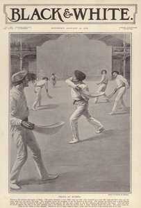 The Basque sport of pelota being played at Olympia, London (litho) بواسطة تشارلز ميلز (بعد) شيلدون