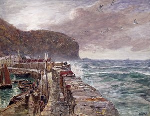 Clovelly Pier بواسطة تشارلز نابير هيمي