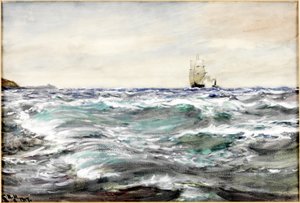 Rough Water on the Bar (ألوان مائية وألوان الجسم على الورق) بواسطة تشارلز نابير هيمي