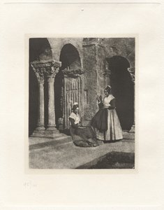 اللوحة الثانية - اثنان من Arlesiennes في دير Saint-Trophime of Arles (اللوحة الثانية - اثنان من Arlesiennes في دير Saint-Trophime of Arles) بواسطة تشارلز نيجري وأندريه جاميس