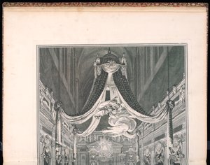 جنازة إليزابيث تيريز من لورين ، ملكة سردينيا ، في كنيسة نوتردام بباريس في 22 سبتمبر 1741