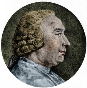 صورة لديفيد هيوم ، الفيلسوف الاسكتلندي (1711 إلى 1776) رسم تشارلز - نيكولاس كوشين جونيور. بواسطة تشارلز نيكولاس الثاني كوتشين