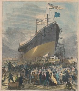 إطلاق Sea Steamer Great Republic، pub. 24 نوفمبر 1866. بواسطة تشارلز بارسونز