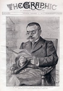صورة ثيوفيل ديلكاس (1852-1923) ، سياسي فرنسي ووزير الخارجية. بواسطة شارل بول رينوارد