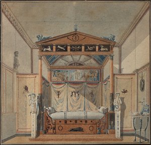تصميم السرير ، ج. 1800.