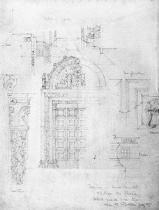 المدخل في الدير الصغير ، Certosa di Pavia ، 1891 بواسطة تشارلز ريني ماكينتوش