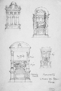 آثار ، S. Maria del Popolo ، روما ، 1891 بواسطة تشارلز ريني ماكينتوش