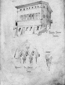 Palazzo Pollini and Window in the Palazzo Pubblico ، سيينا ، 1891 بواسطة تشارلز ريني ماكينتوش