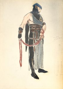 تصميم الأزياء لخادم الملكات في Le Mort de Tintagiles ، 1912 (مرحاض على ورق) بواسطة تشارلز ريكيتس