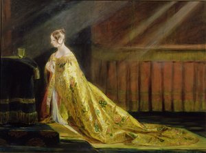 الملكة فيكتوريا في رداء التتويج ، 1838 بواسطة تشارلز روبرت ليزلي