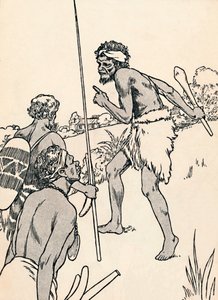 رجال من السكان الأصليين يقتربون من مزرعة مستوطنين ، 1912 بواسطة تشارلز روبنسون