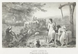 عمل الأرض (حرث وبئر من القرن الحادي عشر) (العنوان على الشيء) بواسطة تشارلز روتشوسن