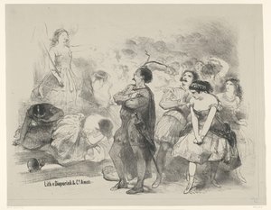 مشهد من الباليه Astaroth إعلان تذاكر عروض الباليه والمسرحيات في Stadsschouwburg بأمستردام (عنوان المسلسل) بواسطة تشارلز روتشوسن