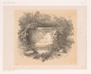 العنوان على الحائط في المناظر الطبيعية صفحة العنوان لـ: Jacques Collin de Plancy، La Reine Berthe au grand pied، 1842 بواسطة تشارلز روتشوسن