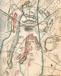 خريطة معركة جيتيسبيرغ ، بنسلفانيا ، 1-3 يوليو 1863 ، 1862-1867. بواسطة تشارلز شول