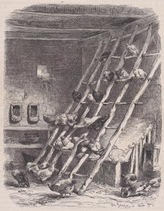 زيارة إلى مزرعة - The Roost ، من Le Magasin Pittoresque ، كاليفورنيا. 1852. بواسطة شارل تميسير