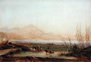 The Baie des Anges ، نيس (ألوان مائية على ورق)