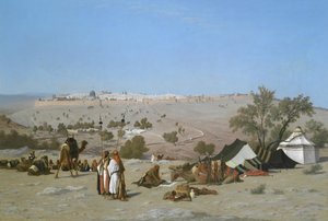 القدس من جبل الزيتون ، عام 1880. بواسطة تشارلز تيودور فرير