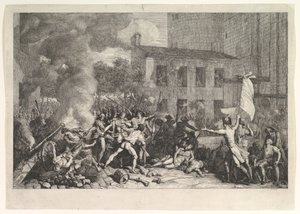 اقتحام الباستيل في 14 يوليو 1789 الاستيلاء على الباستيل في 14 يوليو 1789 ، كاليفورنيا. 1793. بواسطة تشارلز ثيفينين
