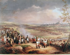 استسلام أولم ، 20 أكتوبر 1805 ، للجيش الفرنسي أثناء الحروب النابليونية (رسم تفصيلي بواسطة تشارلز ثيفينين