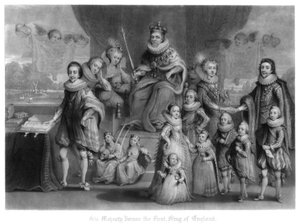 عائلة الملك جيمس الأول ملك إنجلترا واسكتلندا وأيرلندا ، 1816.