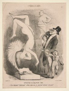 Exposition de Sculpture 1849 (معرض النحت 1849) ، من سلسلة رسم اليوم المنشور في Le Charivari بواسطة Charles Vernier