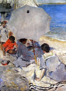 على الشاطئ ، c.1900-05 بواسطة تشارلز ويبستر هوثورن