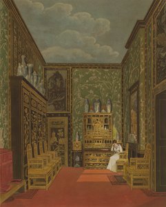 The Green Closet at Frogmore من Pyne &39;The History of Royal Residences&39; منقوش بواسطة William James Bennett (1787-1844) ، نشر في عام 1819 بواسطة تشارلز وايلد