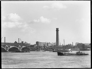 Shot Tower and Lead Works، Belvedere Road، Lambeth، Greater London Authority، 1936. بواسطة تشارلز وليام بريكيت