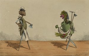 تنفيذ الرسوم المتحركة ، اللوحة 2 ، مخصصة للنجارين والبستانيين في بريطانيا العظمى ، c.1811 (النقش الملون يدويًا) بواسطة تشارلز ويليامز