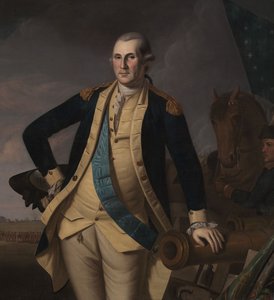 جورج واشنطن في معركة برينستون حوالي عام 1779 (زيت على قماش) بواسطة تشارلز ويلسون (وورشة عمل) بيل