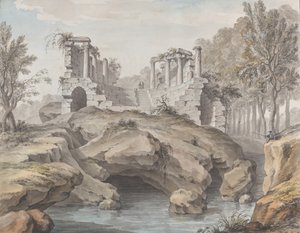 تصميم ل Naumachia ، في حدائق شاتو دينجين ، بلجيكا ، 1782.