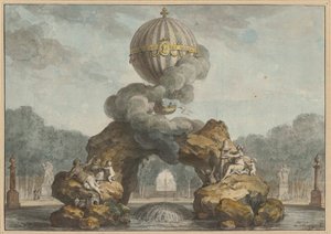 مشروع زخرفة نافورة مع Charlière ، 1783.