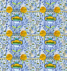 Ashmolean Museum Pattern Pattern Design، 2020 (فرشاة وأقلام) بواسطة شارلوت أور