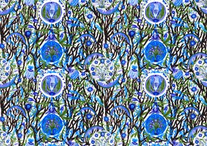 Ashmolean Museum Pattern Pattern Design # 2، 2020 (فرشاة وأقلام) بواسطة شارلوت أور