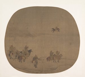 البدو يصطادون بالصقور ، أوائل القرن الثالث عشر. بواسطة تشن Juzhong