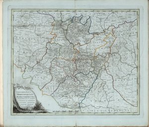 خريطة عامة لمحافظة نيجني نوفغورود ، 1788.