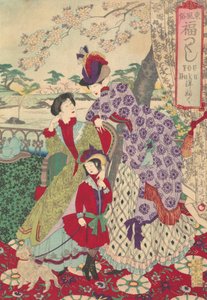 ملابس غربية من سلسلة مجموعة العادات الميمونة لشرق اليابان أزوما فو ... ، 1889. بواسطة تشيكانوبو يوشو