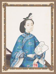 صورة مؤطرة لزوجة Howqua ، حوالي 1850 - 1870 بواسطة المدرسة الصينية